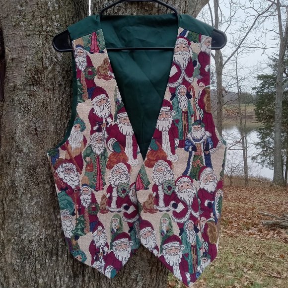Vintage Jackets & Blazers - Vintage 90s Santa Claus Vest